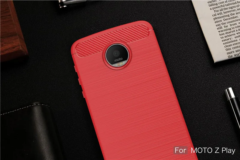 Тонкий чехол из углеродного волокна для Motorola Moto Z Play XT1635, чехол для Motorola Moto G5 G5S G6 Plus G7 Play E4 E5