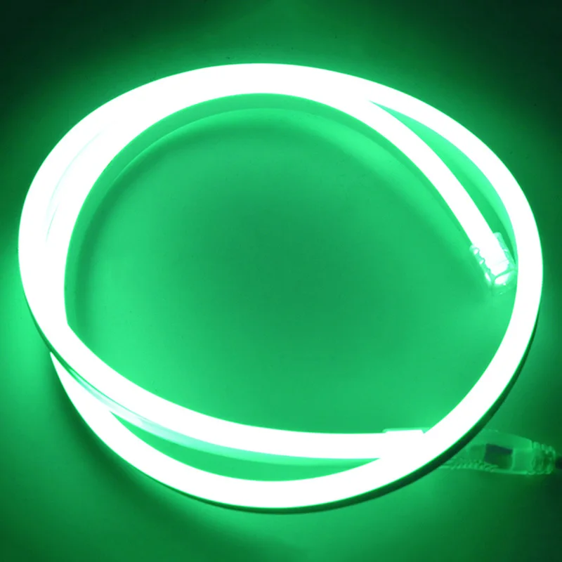 Green Светодиодная лента 12 В неоновый светильник RGB гибкая Водонепроницаемая Диодная лента постоянного тока низковольтный ленточный светильник s светодиодный светильник Ambi неоновая Светодиодная лента e JQ - Испускаемый цвет: Green