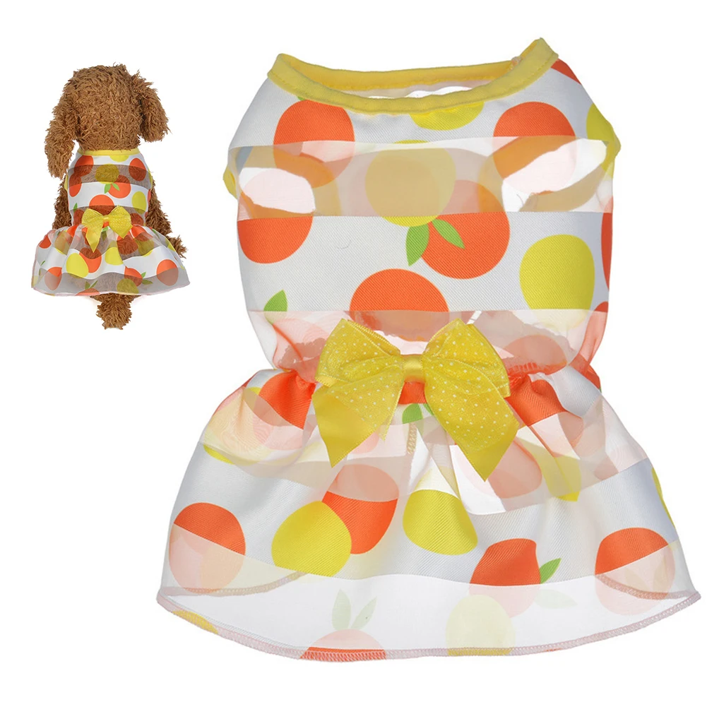 Small Dog Cat Clothes Princess Costumes Wear Resistant Summer Fancy Lovely Distinctive Apparels Bowknot Cute Pet Dress |