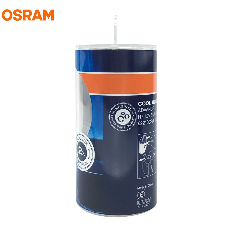 OSRAM H7 12 В 55 Вт 5000K 62210CBA PX26d прохладная синяя ксеноновая галогенная лампа для