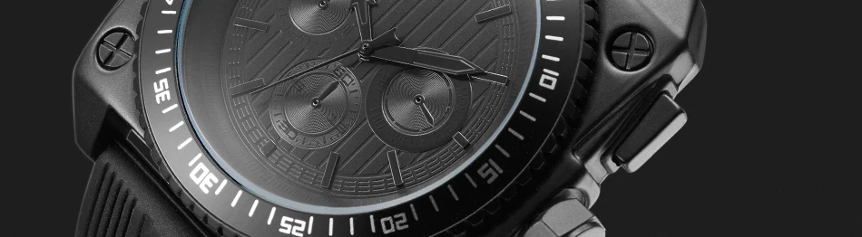 Reloj Hombre SINOBI Ретро Мужские часы военные часы черные силиконовые квадратные кварцевые часы с большим циферблатом мужские часы Прямая