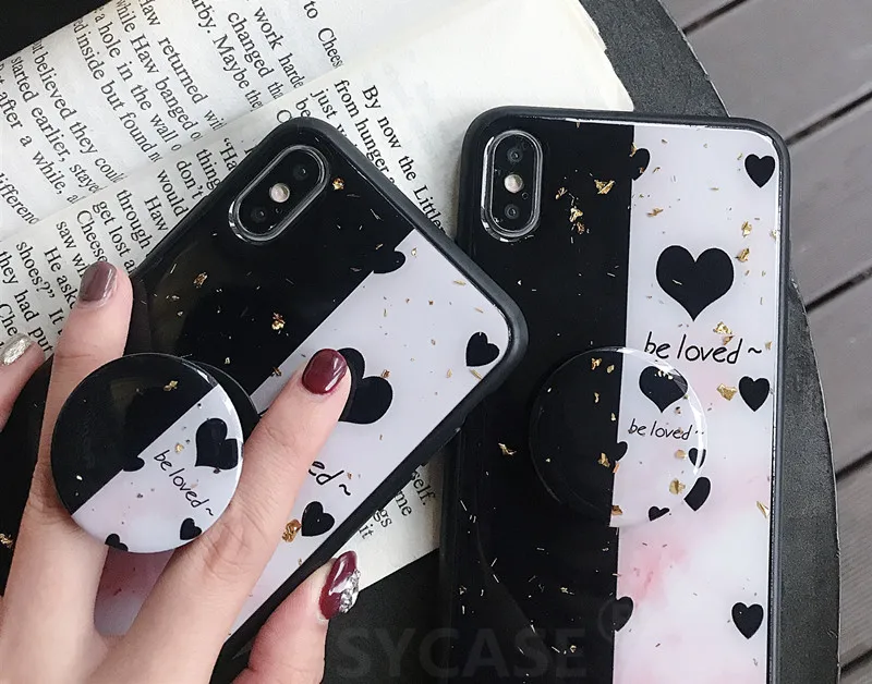 SYCASE New Luxury Epoxy Retro Love Shell For Huawei Nova 2s 3i 4 nova 3 3e nova4 P20 Pro Case Anti-knock Stand Cover Women |