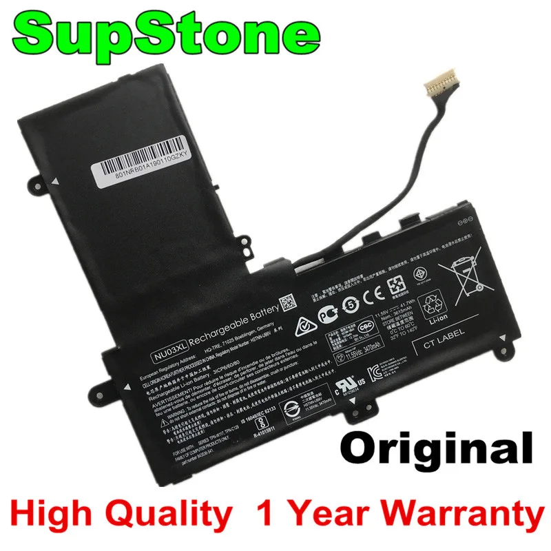 SupStone Подлинная OEM NU03XL Батарея для струйного принтера HP Pavilion X360 11 AB002NIA AB030TU U001TU TPN C128