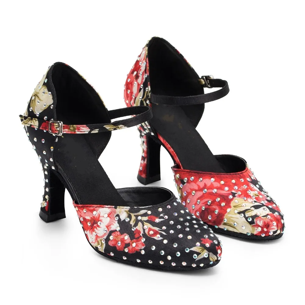 Обувь для танцев на IDancing женская обувь латинских со стразами и сальсой