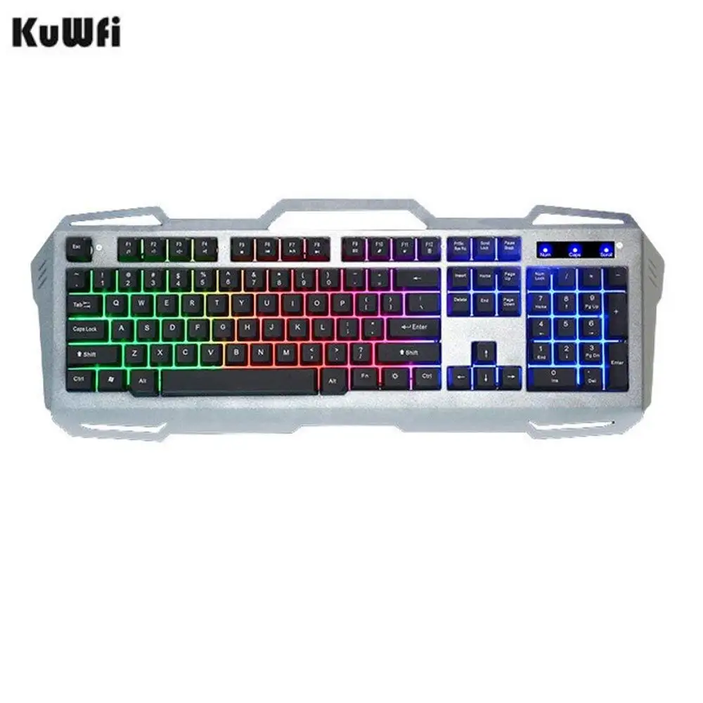 Игровая клавиатура Проводная USB 104 клавиши металлическая панель