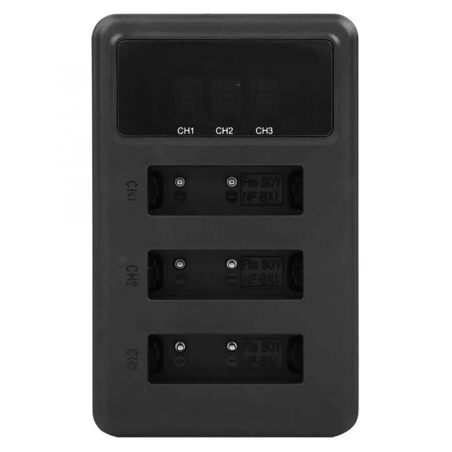 NP-BX1 зарядное устройство с тремя слотами USB для зарядки жк-экраном спортивной