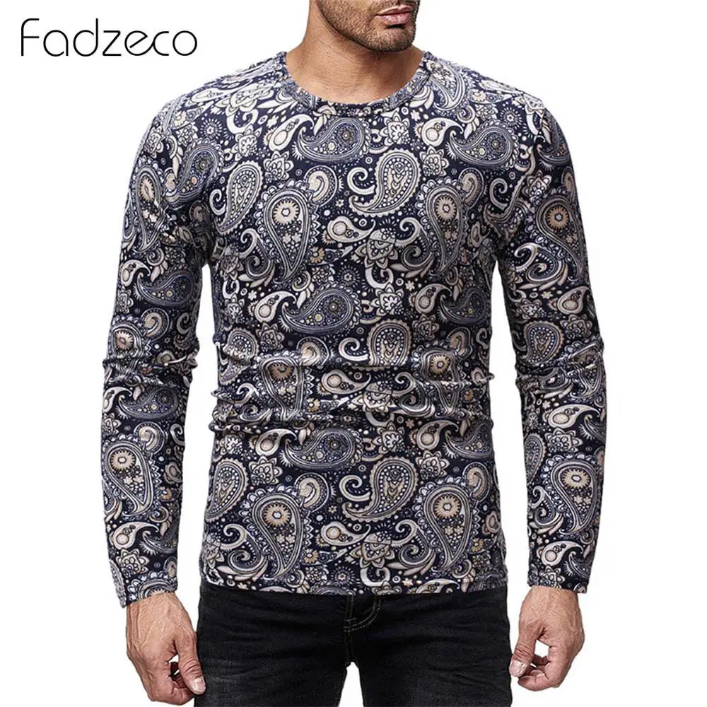 Fadzeco африканская одежда Дашики Мужская футболка с длинными рукавами круглым