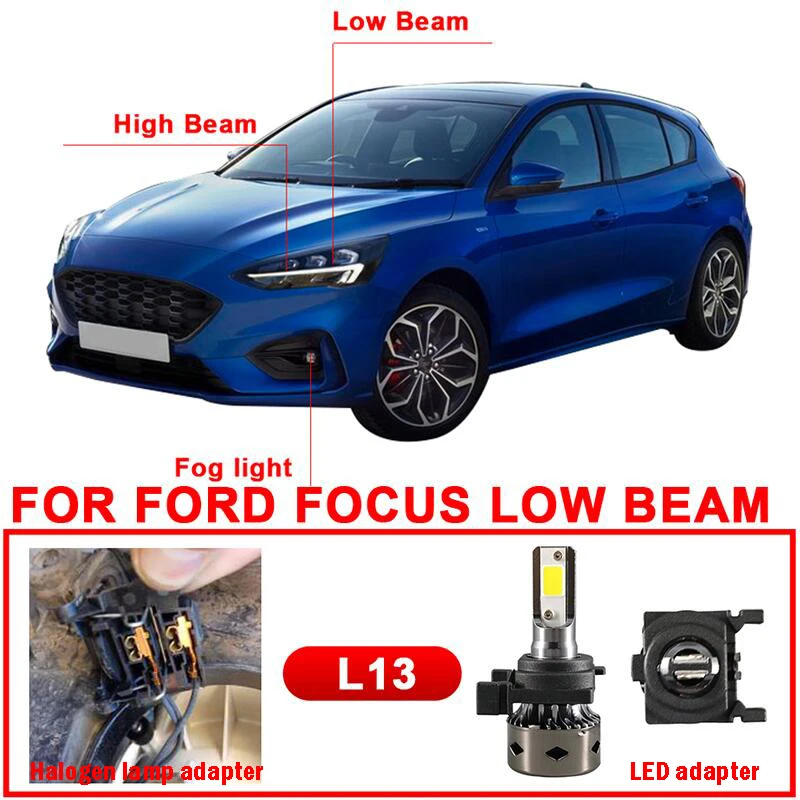 Для ford focus ближнего света 2 шт HLXG H7 светодиодный лампы фар автомобиля авто фары