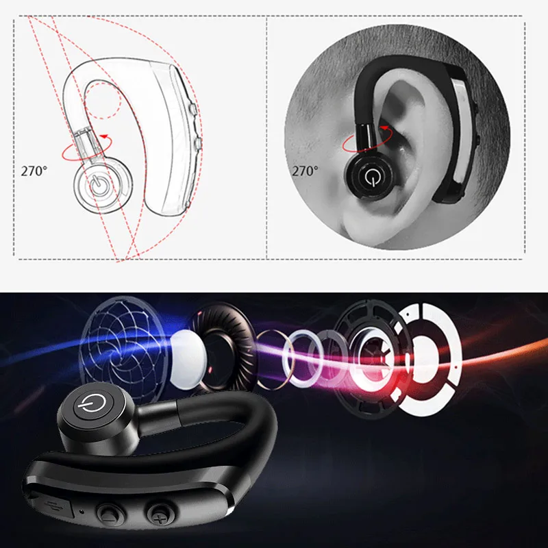 Bluetooth наушники с шумоподавлением беспроводные Длинные для вождения спорта NK