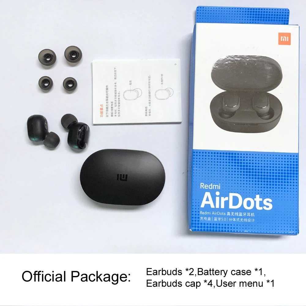 Xiaomi Redmi Airdots TWS Беспроводные Наушники управление голосом Bluetooth 5 0 Телефон Вызов