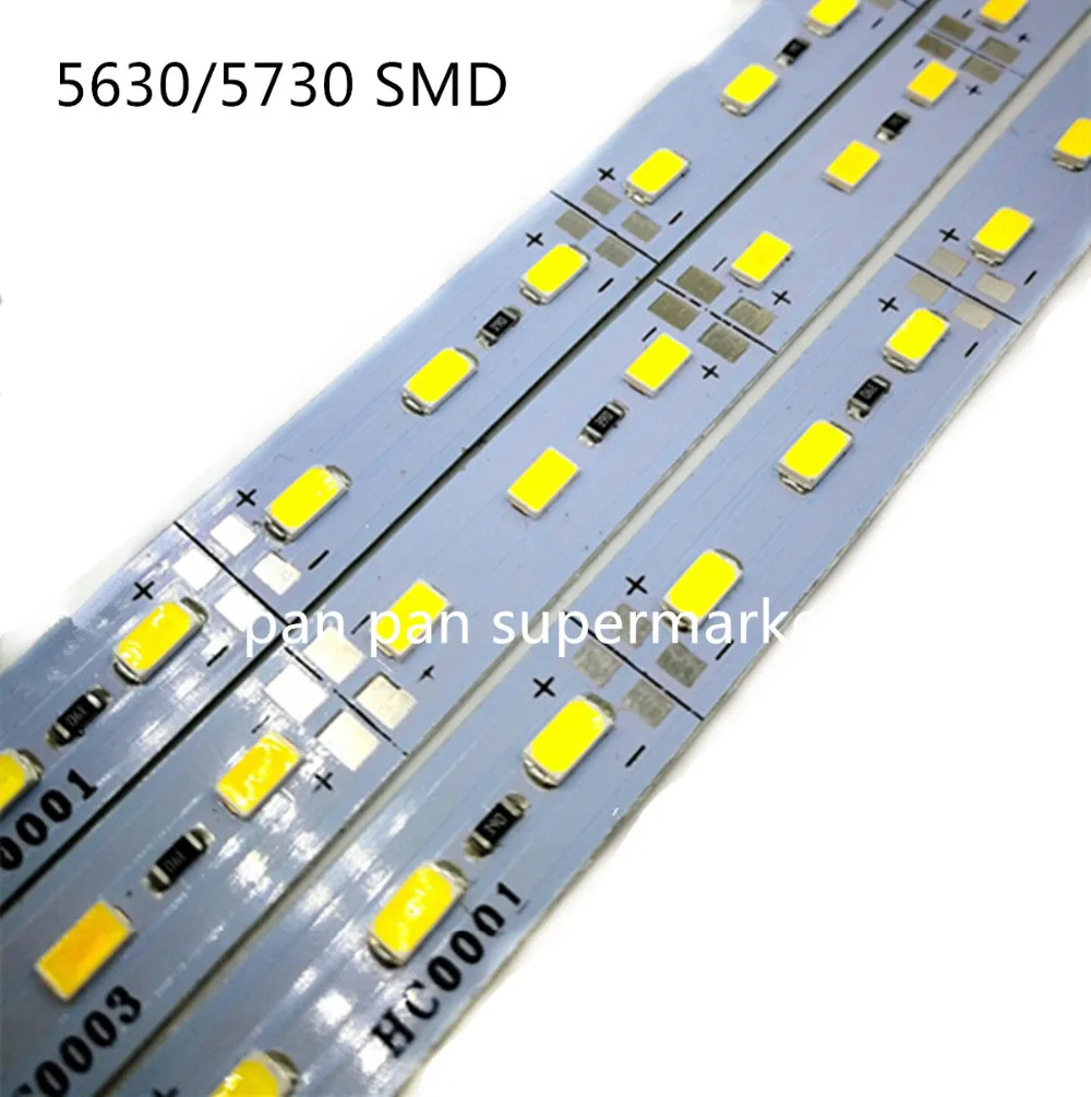 10 шт. сверхяркий светодиодный светильник 12 в пост. Тока 5730 SMD 5630 50 см 36 алюминиевый