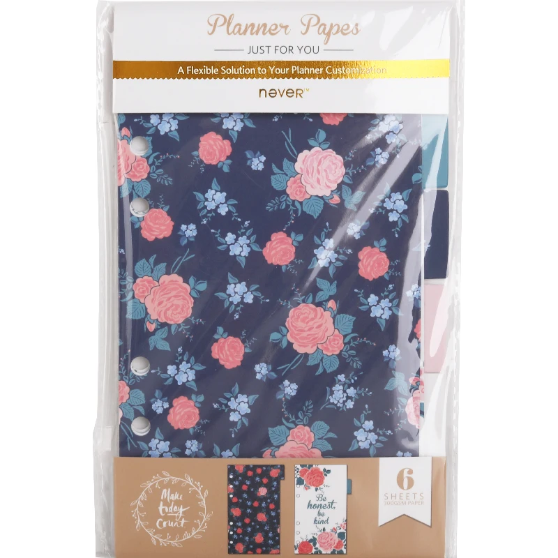 Rosebush Dividers A6 NEVER Rose серия указателей страниц разделители для Filofax спиральный блокнот А6 аксессуары для планировщика дневник Ретро Закладка канцелярский магазин - Цвет: Rosebush Dividers A6