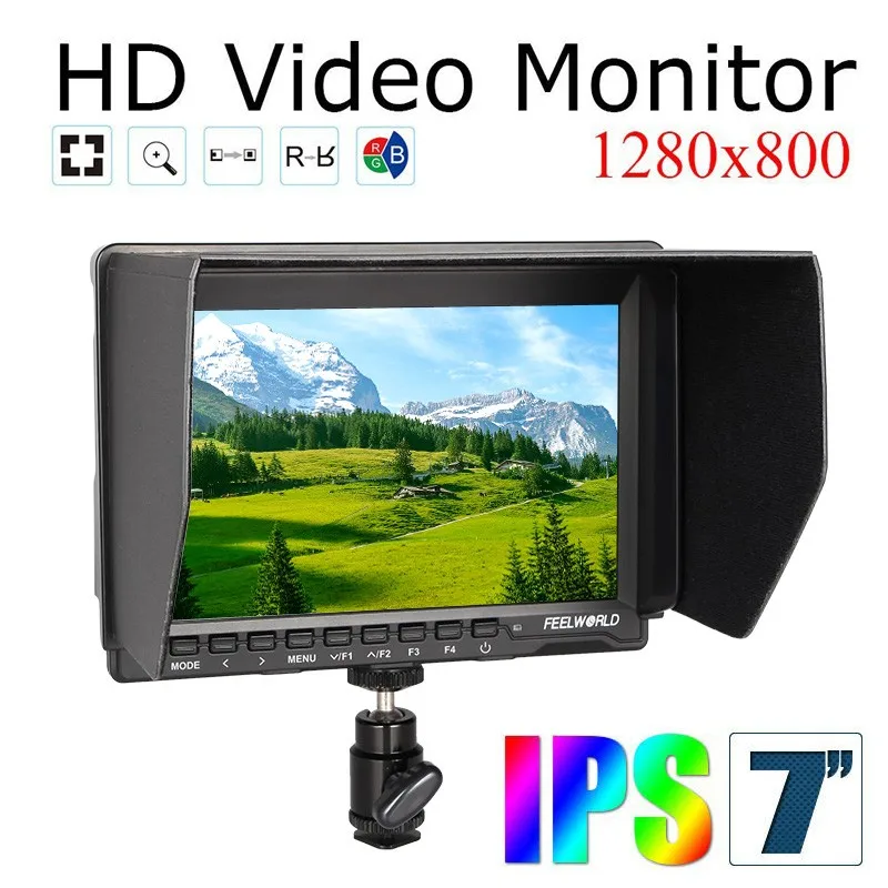 Feelworld FW759 Kit 7 &quot1280x800 панель HD IPS LCD DSLR полевой монитор HDMI вход для BMPCC 5D Mark II III IV|monitor