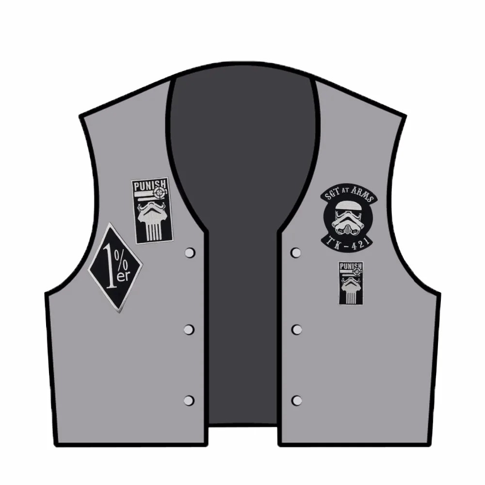 Патч с вышивкой Sons of Anakin джедаев Пришивание утюгом на мотоциклетной куртке