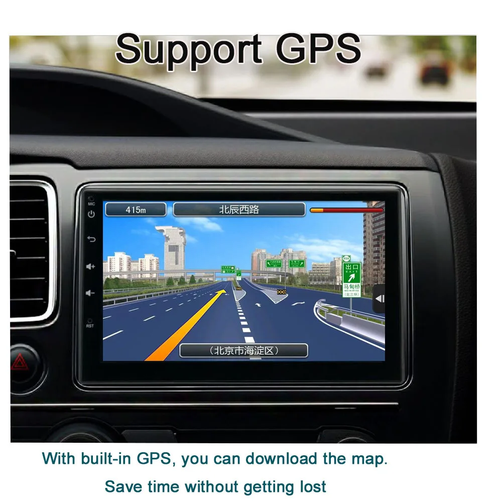 2din 7 дюймов мультимедиа для Android плеер с gps Wifi Bluetooth AM/автомобильное FM радио