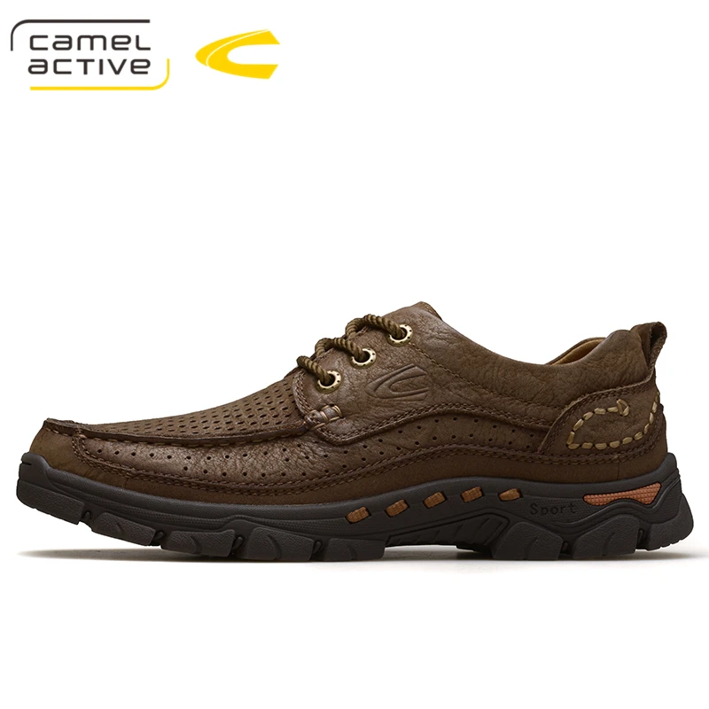 

Camel Active Mens Casual Shoes 100% Genuine Leather Shoes High Quality Comfort Outdoor Man Footwear Nonslip Rubber Size 38-44