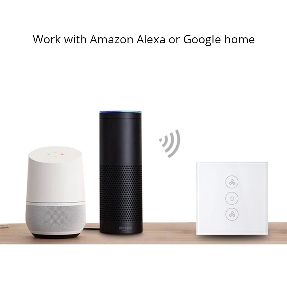 Потолочный вентилятор IFTTT Alexa совместимый с приложением сенсорный голосовое
