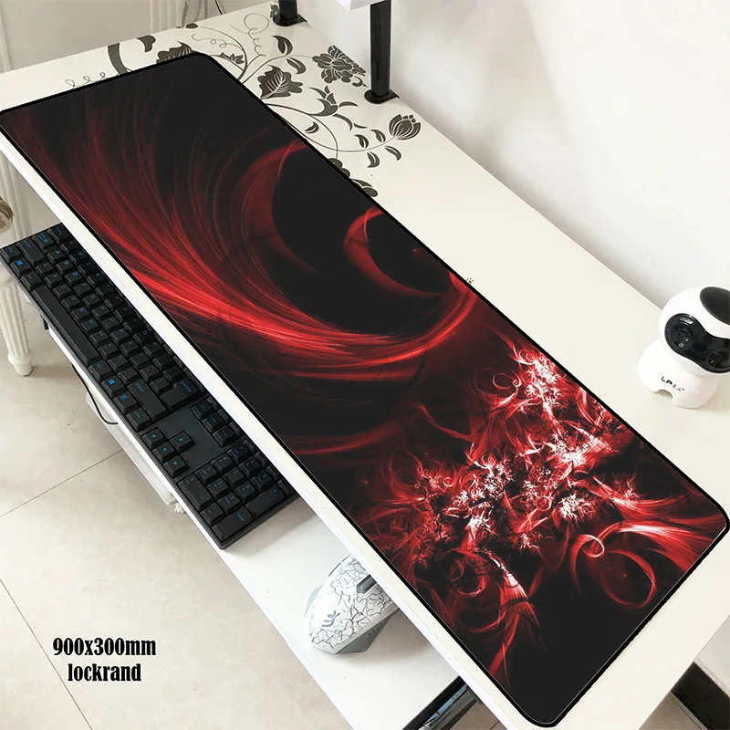 Коврик для мыши Красный абстрактный 900x300x3 мм|Коврики мышей| |