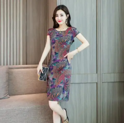 No. 55 Vestido de festa,, хлопковое украинское платье для женщин, новинка, летнее женское платье, Ретро стиль, круглый вырез, короткий рукав - Цвет: No. 55