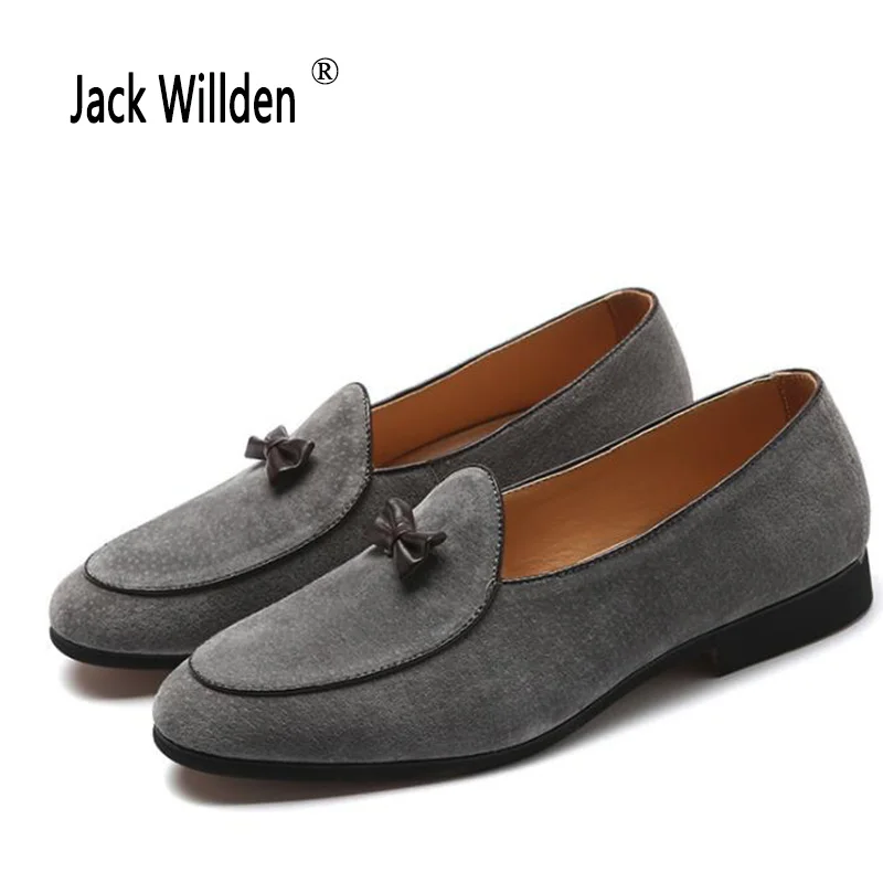 Туфли Jack Willden мужские замшевые Классические лоферы без застежки с бантом