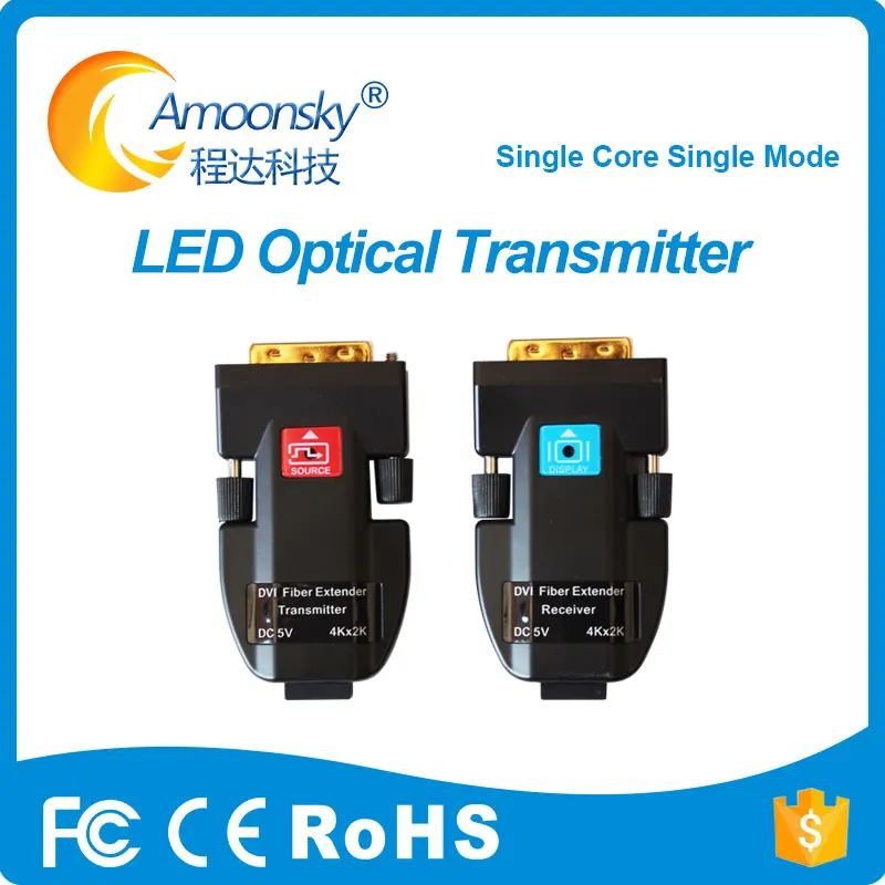 

AMS-DTR1L Single-Mode 2KM 1 LC DVI Optic Fiber Transceiver For optical fiber connector