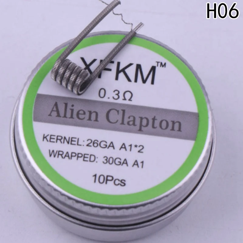 XFKM плоский витой провод плавленый clapton Hive предварительно сделанные обмоточные провода чужеродный микс витой Quad катушки Tiger сопротивление нагрева спираль rda