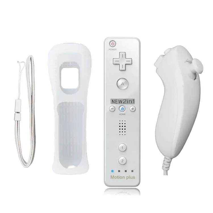 Беспроводной геймпад для Nintendo Wii пульт дистанционного управления Motion Plus + Nunchuck