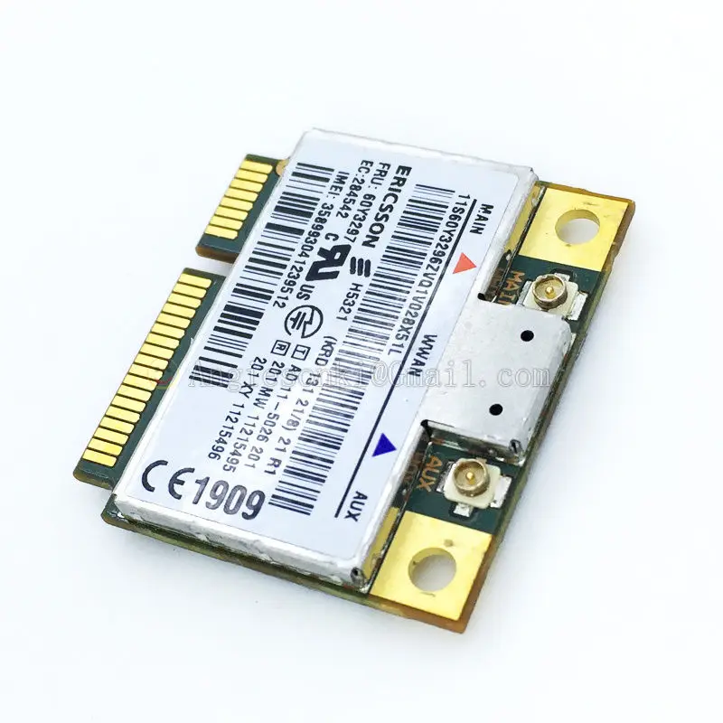 Ericsson H5321GW WWAN мобильный широкополосный 21M 3G Карта 60Y3297 PCIE для lenovo Thinkpad X230 W530 T430 L420 L421
