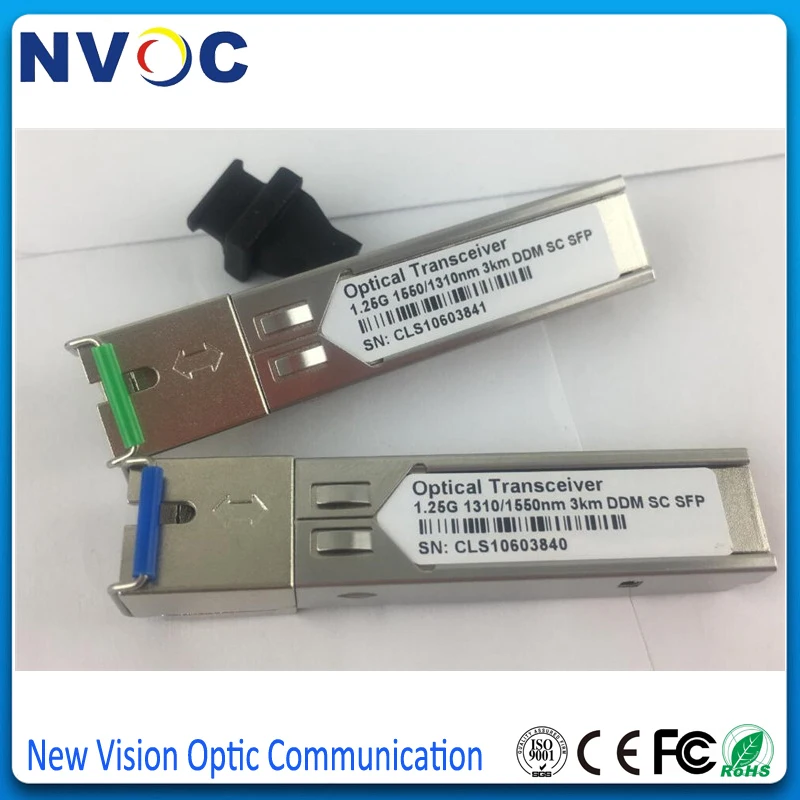 5 пара/лот 1 25 Гбит/с 1310/1550 40 км WDM DDM SC BiDi волоконно-оптический SFP трансивер