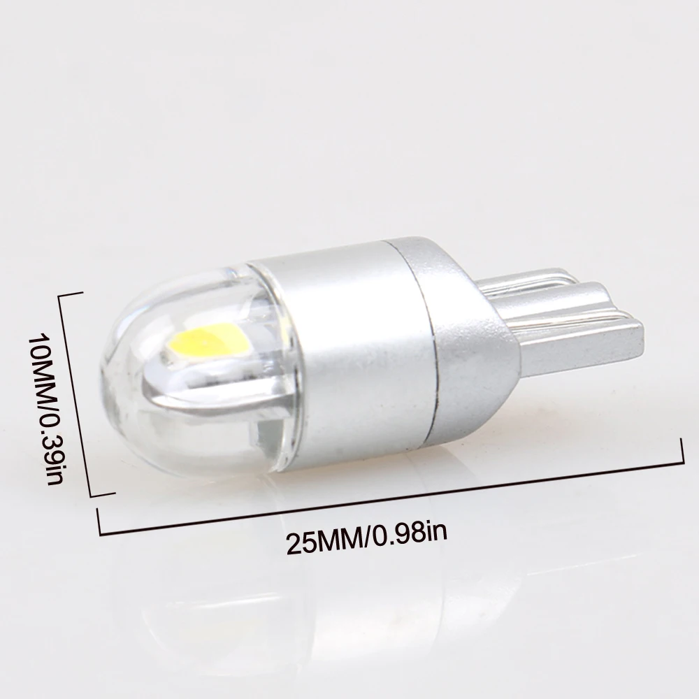 JYL 2 шт. T10 светодиодный лампы 168 501 W5W Клин 3030 2SMD DC 12V Для Авто Мото номерной знак