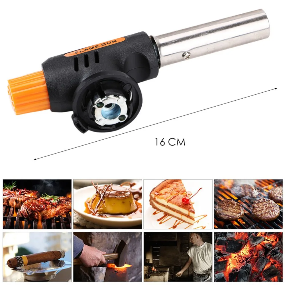 1PCS Barbecue Igniter Flamethrower Burner Butane Gas Blow Torch BBQ Guns Kitchen Lighters Welding Gun Camping Tool Flame |