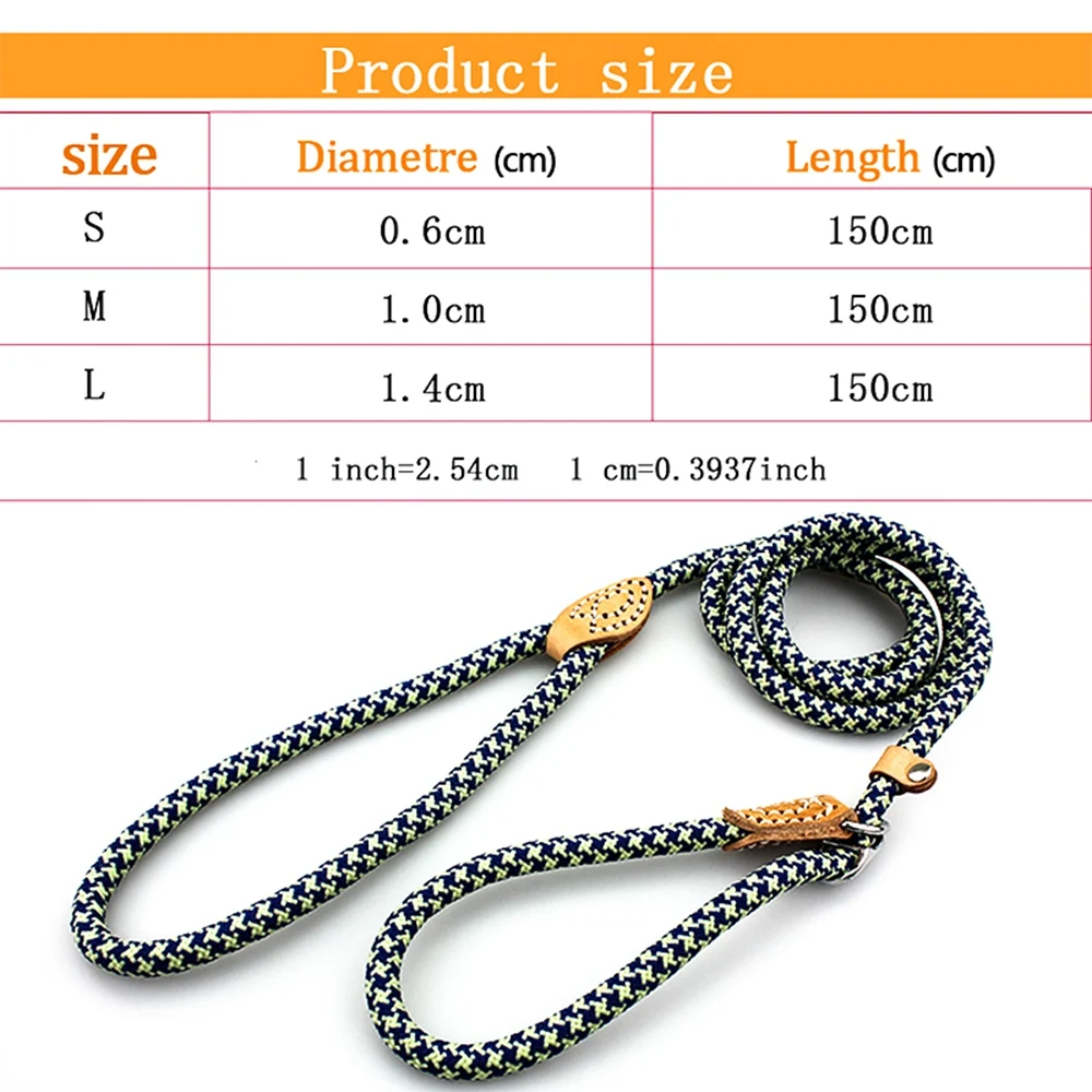 Нейлоновый Поводок для собак веревка маленьких средних регулируемый