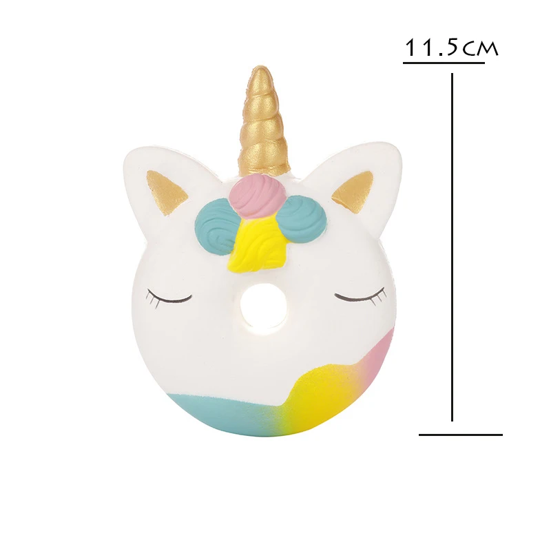Kawaii 10 см большой красочный мягкий Радужный мороженое конус ПУ пончик медленно