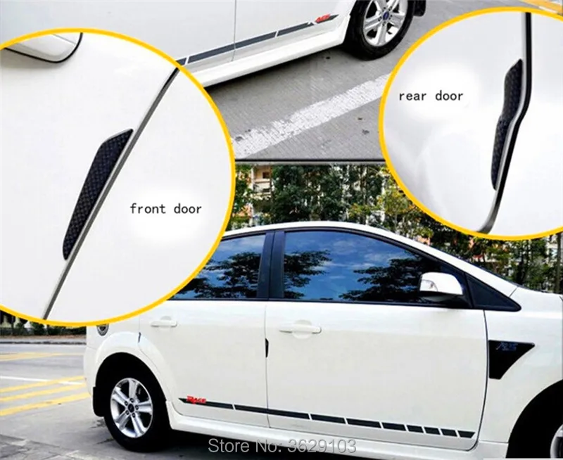 4PCS Car door protection carbon fiber scratch rubber stickers car-styling for Jaguar xf xe x-type xj s-type f-pace XFR XKR XJR | Автомобили