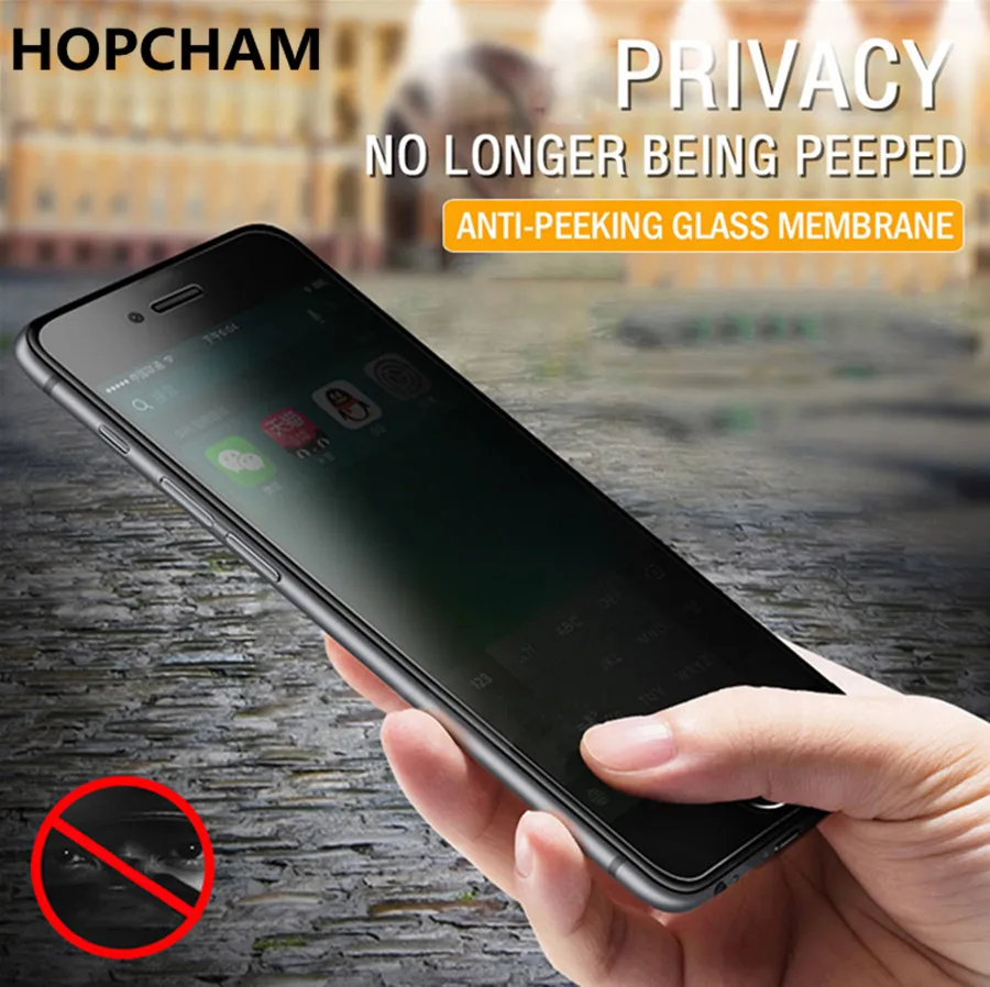 Защитная пленка для защиты конфиденциальности закаленное стекло iPhone X 10 6 6s 7 8 Plus