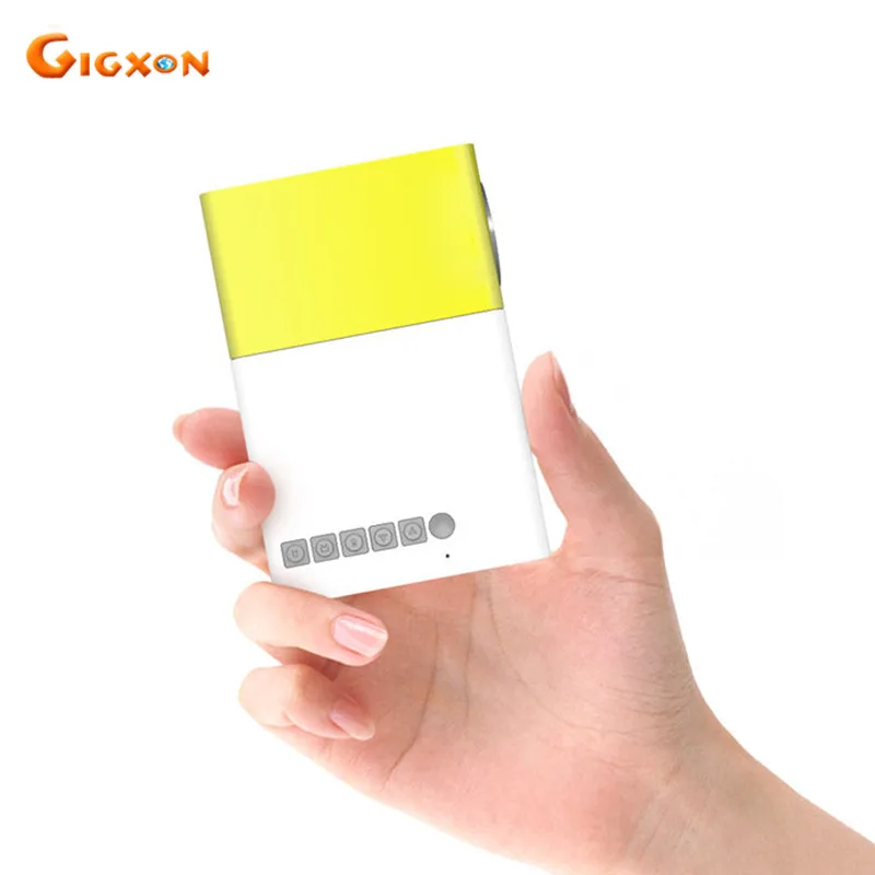 Gigxon-LED ЖК-дисплей Поддержка Full HD мини Портативный светодиодный проектор с USB/SD/AV/HDMI
