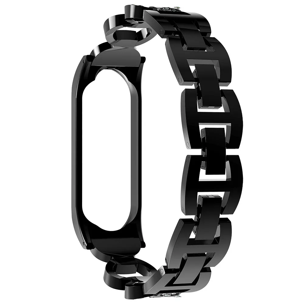 Ремешок для часов из нержавеющей стали Xiaomi Mi браслет miband 4 сменный ремешок со