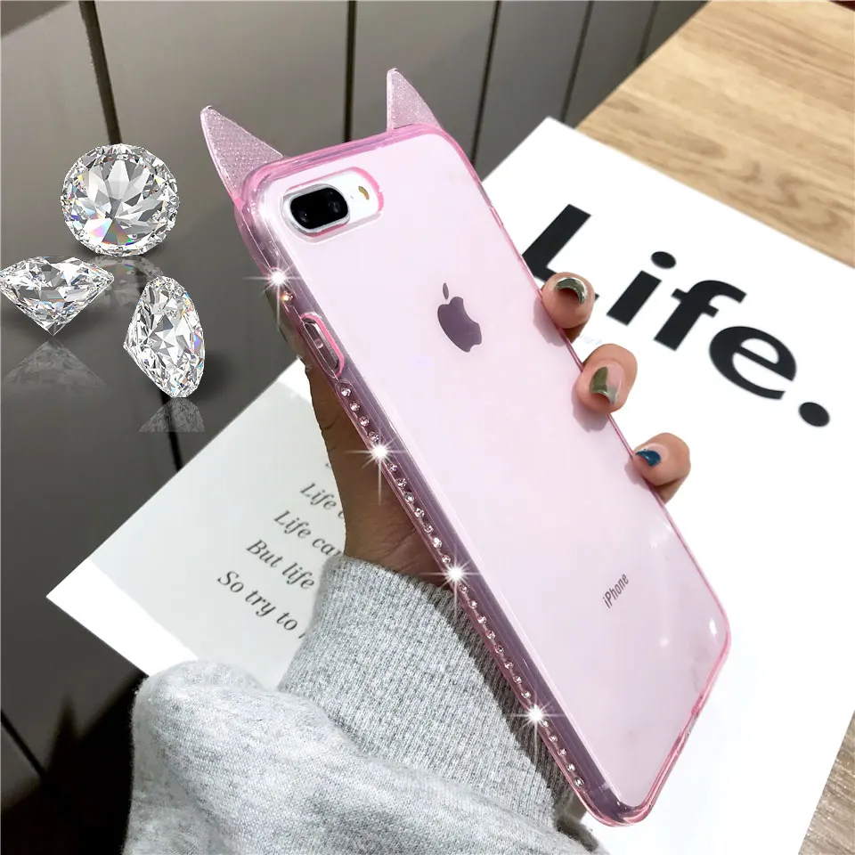 Силиконовый чехол из ТПУ для iphone 7 Plus XS MAX XR 6 s 8 X блестящий блестящие чехлы