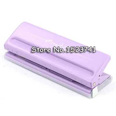 purple Металлический 6 дырокол, Розовый Крафт, дырокол, резак для бумаги, регулируемый DIY A4 A5 A6, дырокол для скрапбукинга, канцелярские принадлежности - Цвет: purple