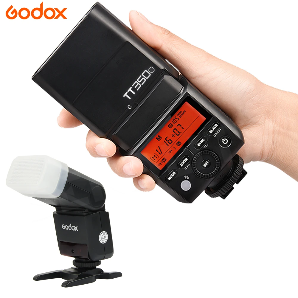 Godox TT350C Flash TTL Wireless X System Camera Speedlite GN36 1/8000s HSS 2.4G Pocket lights for Canon DSLR + Gift | Электроника