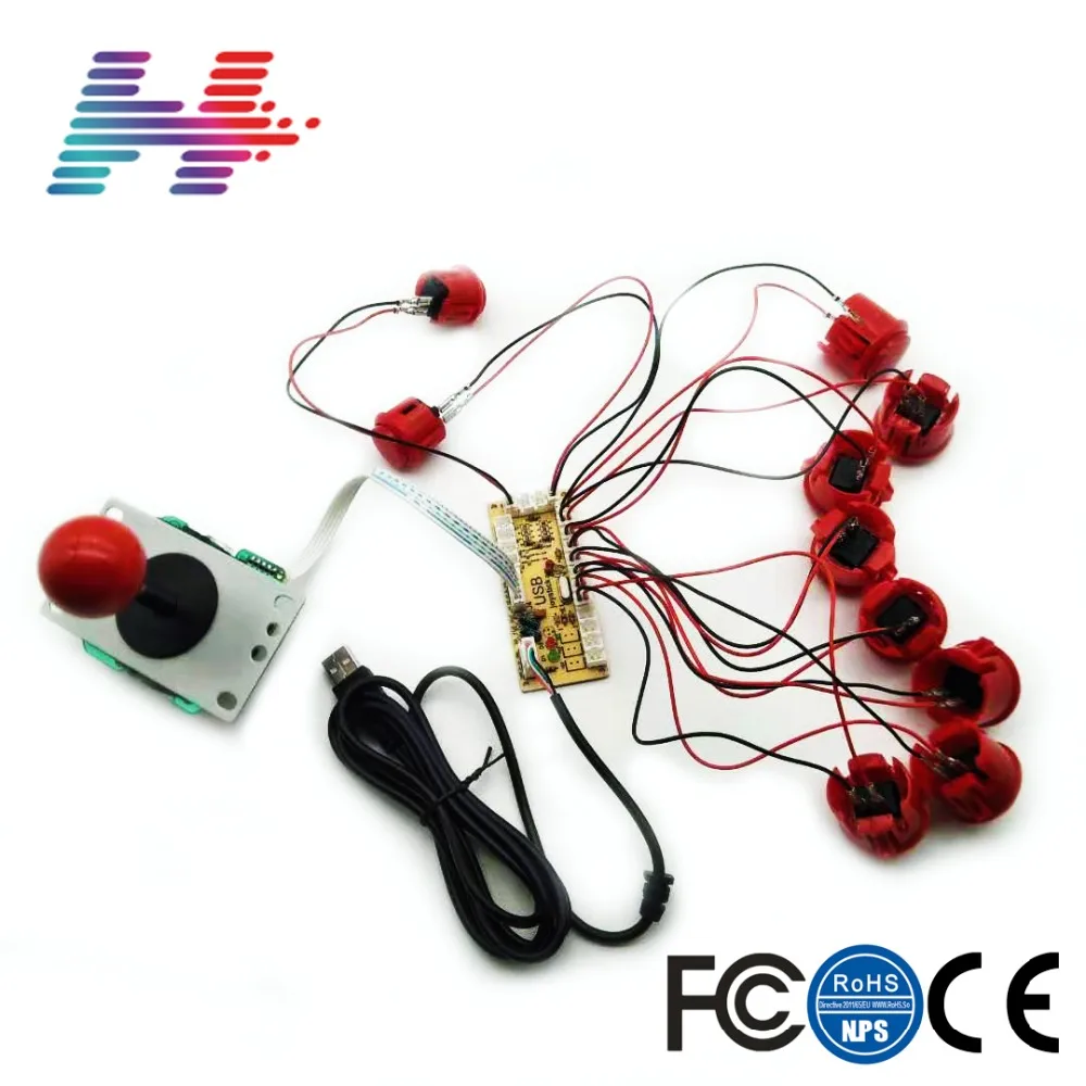 Аркадный джойстик DIY Kit Нулевая задержка Игровой Набор для творчества, usb-датчик для ПК Джойстик Sanwa для аркадных игр+ sunway кнопка для Аркады MAME