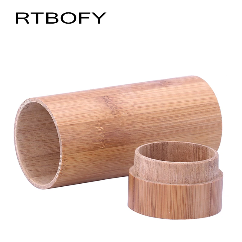 RTBOFY модный 100% ручной работы круглый бамбуковый футляр для солнцезащитных очков