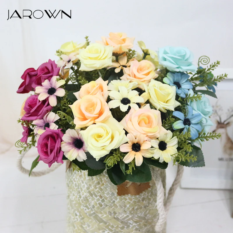 Искусственные шелковые цветы JAROWN искусственный букет розы цветок