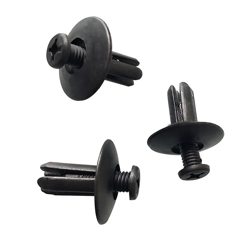 Заклепки для крыши автомобиля нейлоновые зажимы крыла Черный Сменный Набор 50 шт.