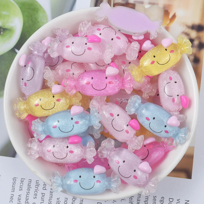 10 шт. Мини DIY наполнитель для Конфета из смолы прозрачные клейкие аксессуары
