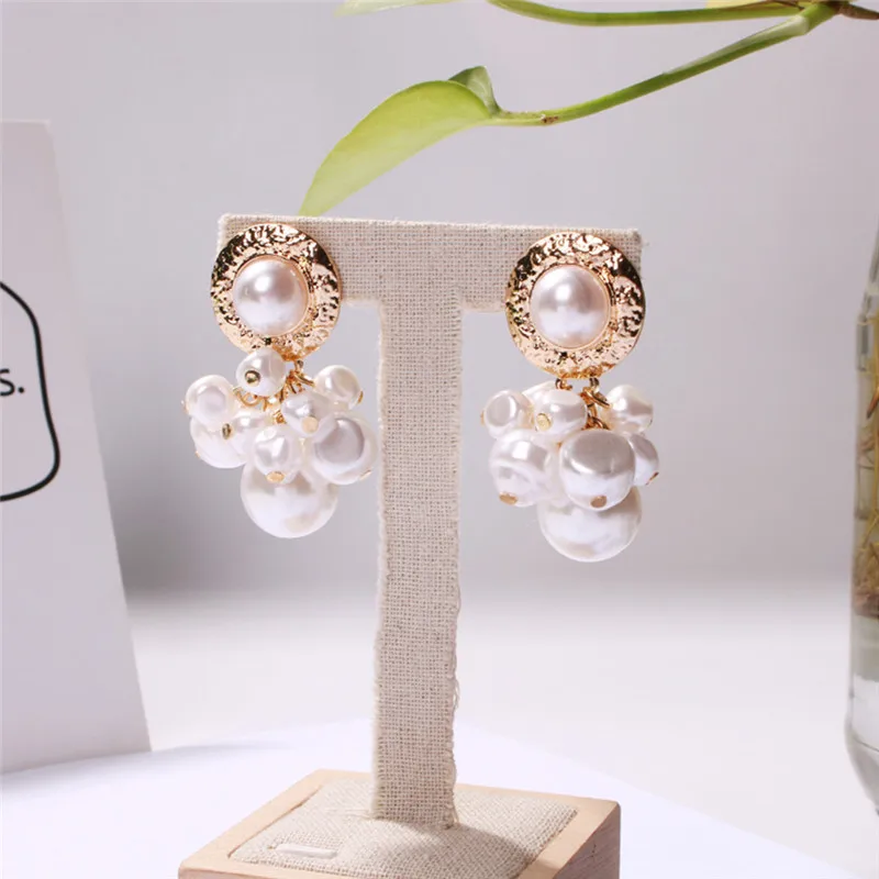 Роскошные элегантные серьги из искусственного жемчуга для женщин в стиле