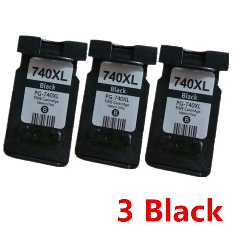 Востановленные картриджи для струйного принтера для Canon PG-740 XL PG-740XL PG 740 PG740 Pixma MX517 MX437 MX377 MG4170 MG3170 MG2170 - Цвет: 3 Black