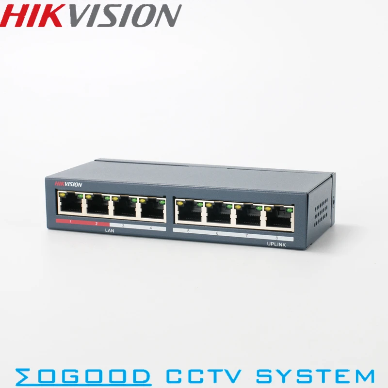 Оригинальный рандомный неуправляемый переключатель Hikvision с 8 портами 10/100 Мбит/с