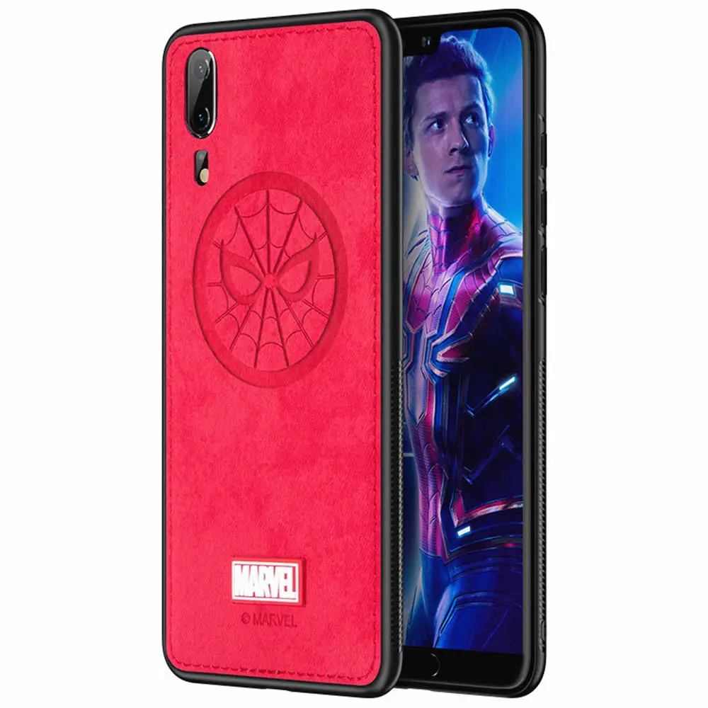 Оригинальные брендовые чехлы для телефонов huawei P20 Pro Марвел Тор Железный человек паук ударопрочный тканевый задний Чехол для huawei P20 Coque