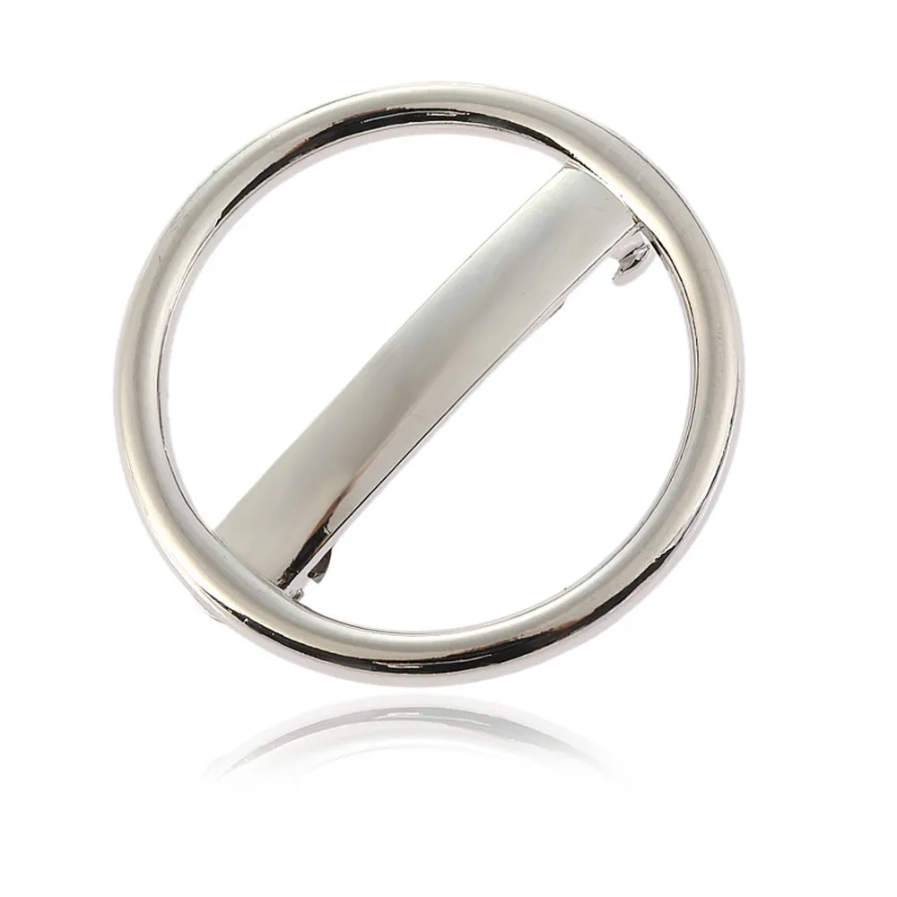 

New Fashion Elegant Women Girl Gold Silver Hollow Hoop Round Circle Geometric Metal Hairpin Delicate Gift Hair Accessories